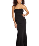 The Brieann Formal Strapless Peplum Dress is a gorgeous pick as your 2023 prom dress or formal gown for wedding guest, spring bridesmaid, or army ball attire!