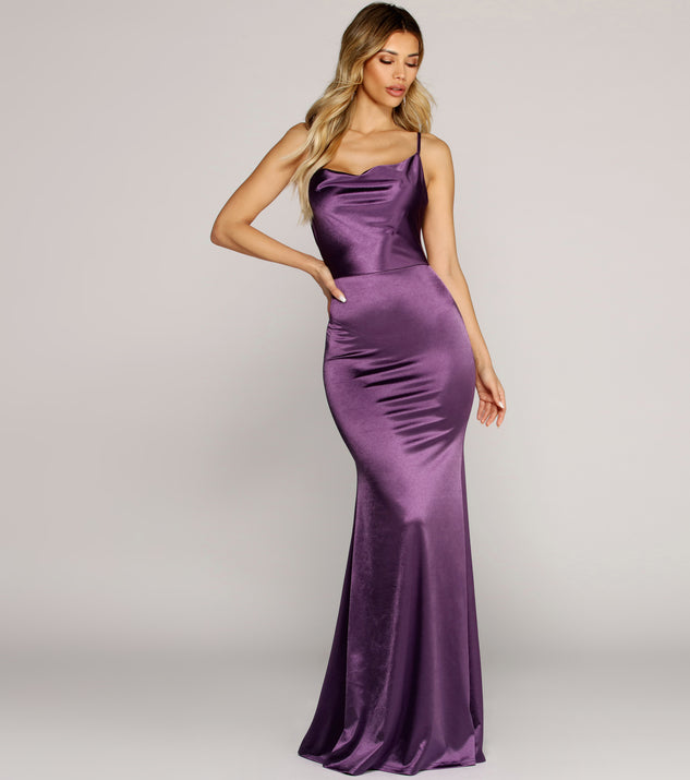 Antoinette Formal Luxe Satin Dress creates the perfect summer wedding guest dress or cocktail party dresss with stylish details in the latest trends for 2023!
