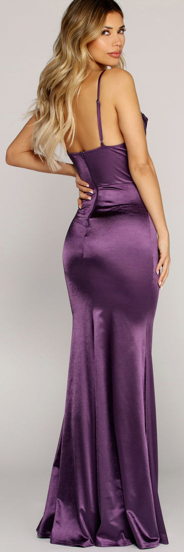 Antoinette Formal Luxe Satin Dress creates the perfect summer wedding guest dress or cocktail party dresss with stylish details in the latest trends for 2023!