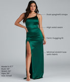 Rhiannon One-Shoulder Satin Long Dress creates the perfect summer wedding guest dress or cocktail party dresss with stylish details in the latest trends for 2023!