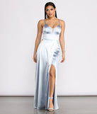Ilana Satin Column Gown creates the perfect summer wedding guest dress or cocktail party dresss with stylish details in the latest trends for 2023!
