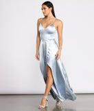 Ilana Satin Column Gown creates the perfect summer wedding guest dress or cocktail party dresss with stylish details in the latest trends for 2023!