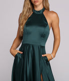 India Satin Tie Neck Gown creates the perfect summer wedding guest dress or cocktail party dresss with stylish details in the latest trends for 2023!