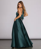 India Satin Tie Neck Gown creates the perfect summer wedding guest dress or cocktail party dresss with stylish details in the latest trends for 2023!