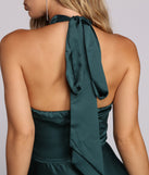 India Satin Tie Neck Gown creates the perfect summer wedding guest dress or cocktail party dresss with stylish details in the latest trends for 2023!