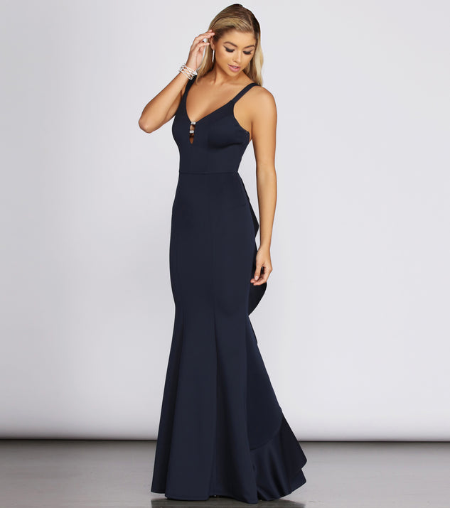 Karina Rhinestone Trim Formal Dress creates the perfect summer wedding guest dress or cocktail party dresss with stylish details in the latest trends for 2023!