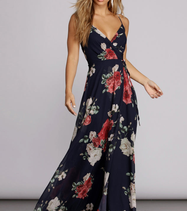 Marlena Floral Chiffon Gown & Windsor