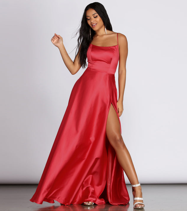 Midi Dress Anne Formal Lattice Satin Dress Hallie Formal Satin Lattice Dress  Windsor