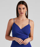 Sasha Formal High Slit Wrap Dress is the perfect prom dress pick with on-trend details to make the 2024 dance your most memorable event yet!