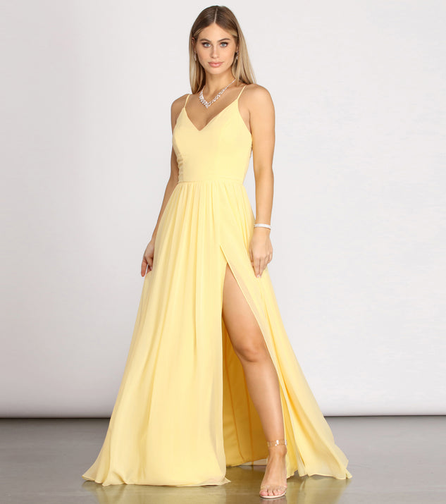 Polly Formal High Slit Dress is a stunning choice for a bridesmaid dress or maid of honor dress, and to feel beautiful at Prom 2023, spring weddings, formals, & military balls!