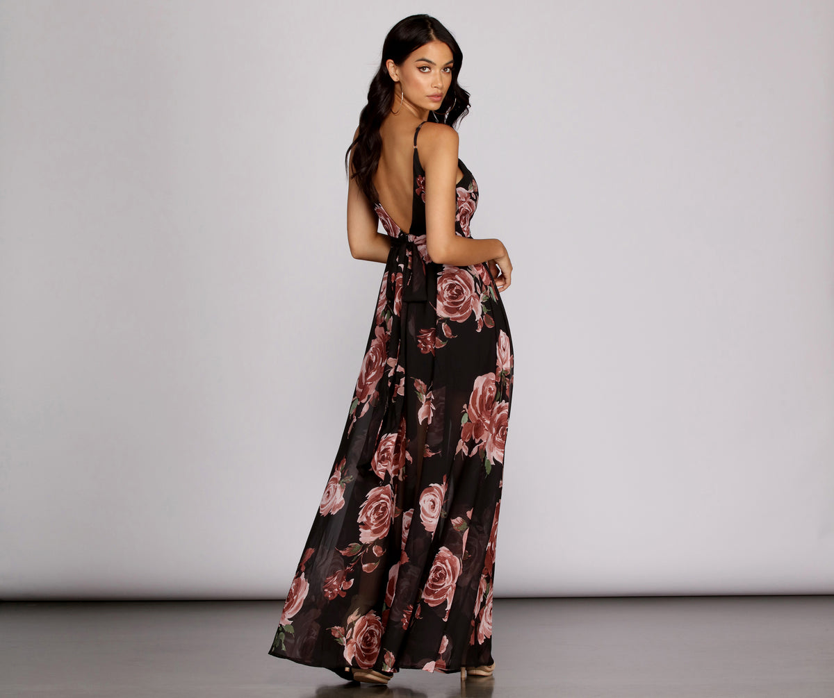 Astrid Chiffon Floral Gown & Windsor