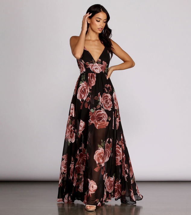 Astrid Chiffon Floral Gown & Windsor