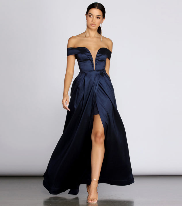 Polly Off The Shoulder Formal Dress creates the perfect summer wedding guest dress or cocktail party dresss with stylish details in the latest trends for 2023!