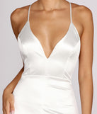 Raelynn Satin Cross Strap Dress is a stunning choice for a bridesmaid dress or maid of honor dress, and to feel beautiful at Prom 2023, spring weddings, formals, & military balls!