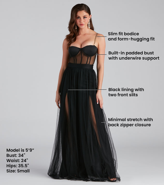 bustier tulle dress A0824 - Star of My Eye Corset Tulle A-Line - Andrea & Leo Couture