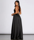 Nerissa Pleated Satin Gown is a gorgeous pick as your 2023 prom dress or formal gown for wedding guest, spring bridesmaid, or army ball attire!