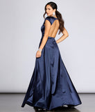 The Alena Satin Gown is a gorgeous pick as your 2023 prom dress or formal gown for wedding guest, spring bridesmaid, or army ball attire!