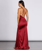 The Chelsea Satin High Slit Dress is a gorgeous pick as your 2023 prom dress or formal gown for wedding guest, spring bridesmaid, or army ball attire!