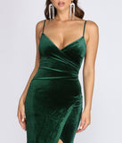 Lydia Formal Velvet Wrap Dress is a stunning choice for a bridesmaid dress or maid of honor dress, and to feel beautiful at Prom 2023, spring weddings, formals, & military balls!