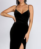Aura Formal Velvet Wrap Dress creates the perfect summer wedding guest dress or cocktail party dresss with stylish details in the latest trends for 2023!