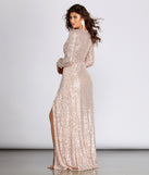 Lucille Formal Long Sleeve Sequin Dress creates the perfect summer wedding guest dress or cocktail party dresss with stylish details in the latest trends for 2023!