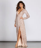 Lucille Formal Long Sleeve Sequin Dress creates the perfect summer wedding guest dress or cocktail party dresss with stylish details in the latest trends for 2023!