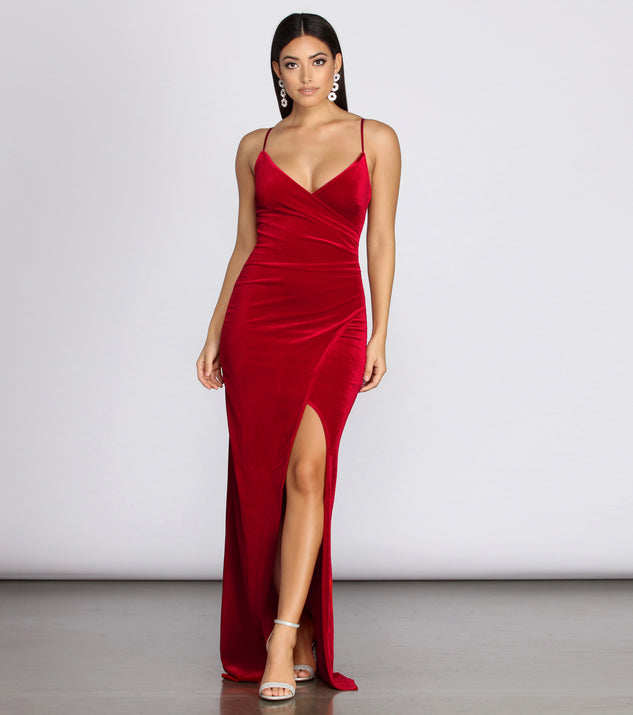 Selma Velvet Wrap Dress creates the perfect summer wedding guest dress or cocktail party dresss with stylish details in the latest trends for 2023!