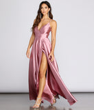 Trinity Satin Formal Gown creates the perfect summer wedding guest dress or cocktail party dresss with stylish details in the latest trends for 2023!