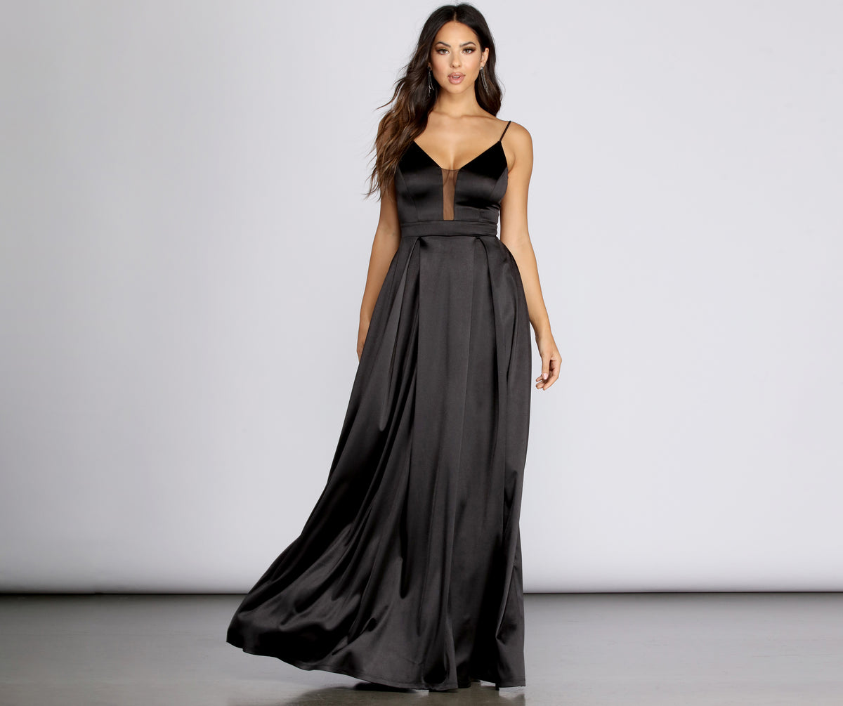 Avery Satin Ball Gown