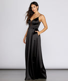 Avery Satin Ball Gown creates the perfect summer wedding guest dress or cocktail party dresss with stylish details in the latest trends for 2023!