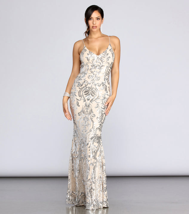 Kennedy Sequin Gown creates the perfect summer wedding guest dress or cocktail party dresss with stylish details in the latest trends for 2023!