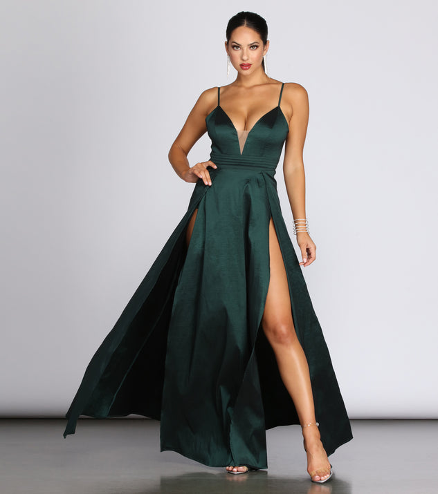 Charlie A-Line Double Slit Formal Dress creates the perfect summer wedding guest dress or cocktail party dresss with stylish details in the latest trends for 2023!