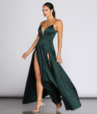 Charlie A-Line Double Slit Formal Dress creates the perfect summer wedding guest dress or cocktail party dresss with stylish details in the latest trends for 2023!