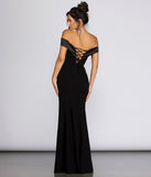 Monet Off Shoulder Evening Gown creates the perfect spring wedding guest dress or cocktail attire with stylish details in the latest trends for 2023!