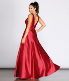 The Cami Ravishing Satin Wrap Dress is a gorgeous pick as your 2023 prom dress or formal gown for wedding guest, spring bridesmaid, or army ball attire!