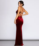 Rhoda Velvet Lace Up Evening Gown creates the perfect summer wedding guest dress or cocktail party dresss with stylish details in the latest trends for 2023!