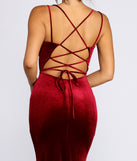 Rhoda Velvet Lace Up Evening Gown creates the perfect spring wedding guest dress or cocktail attire with stylish details in the latest trends for 2023!