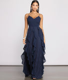 The Carla Formal Floral Tendril Dress is a gorgeous pick as your 2023 prom dress or formal gown for wedding guest, spring bridesmaid, or army ball attire!