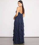 The Carla Formal Floral Tendril Dress is a gorgeous pick as your 2023 prom dress or formal gown for wedding guest, spring bridesmaid, or army ball attire!