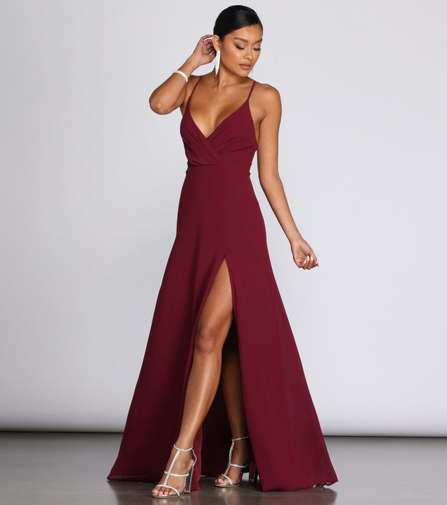 Brianna Chiffon A-Line Dress creates the perfect summer wedding guest dress or cocktail party dresss with stylish details in the latest trends for 2023!