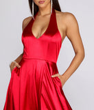Hazel Formal Halter Satin Dress creates the perfect summer wedding guest dress or cocktail party dresss with stylish details in the latest trends for 2023!