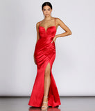 Jessica Satin Lace Up Gown creates the perfect summer wedding guest dress or cocktail party dresss with stylish details in the latest trends for 2023!