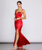 Jessica Satin Lace Up Gown creates the perfect summer wedding guest dress or cocktail party dresss with stylish details in the latest trends for 2023!