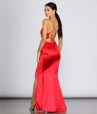 Jessica Satin Lace Up Gown creates the perfect summer wedding guest dress or cocktail party dresss with stylish details in the latest trends for 2023!