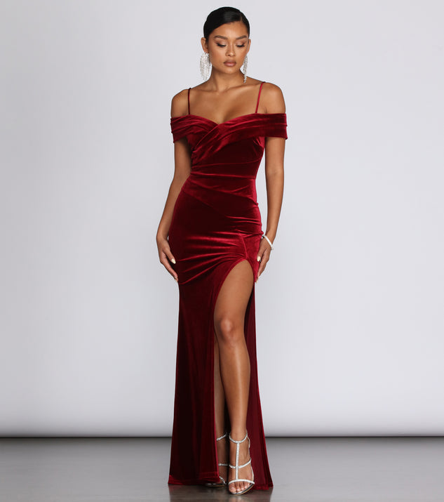 Graduation Dress Windsor Red Velvet Dress Christiana Velvet Formal Dress Windsor
