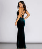 Cordelia Velvet Evening Gown creates the perfect summer wedding guest dress or cocktail party dresss with stylish details in the latest trends for 2023!