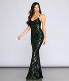 Taisia Formal Sequin Scroll Dress is a gorgeous pick as your 2024 prom dress or formal gown for wedding guests, spring bridesmaids, or army ball attire!