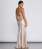 Rose Marie Metallic Formal Dress creates the perfect summer wedding guest dress or cocktail party dresss with stylish details in the latest trends for 2023!