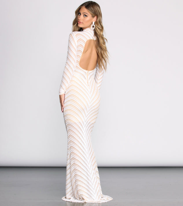 Madeline Sequin Mesh Formal Dress is a stunning choice for a bridesmaid dress or maid of honor dress, and to feel beautiful at Prom 2023, spring weddings, formals, & military balls!