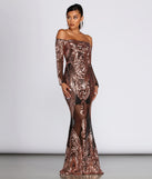 The Leona Formal Long Sleeve Sequin Dress is a gorgeous pick as your 2023 prom dress or formal gown for wedding guest, spring bridesmaid, or army ball attire!